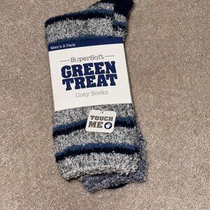 Green Treat Cosy Fuzzy Socks